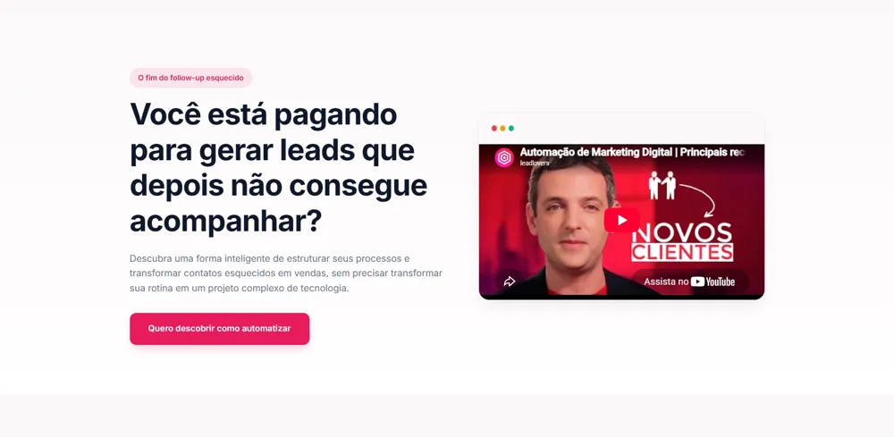 Captura da página LeadLovers